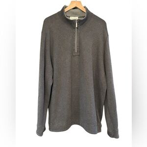 Tommy Bahama REVERSIBLE Pullover Half-zip Shirt In Gray/Charcoal black XXL